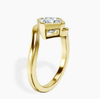 18kt Yellow Gold Ava Crest Lab Diamond Ring standing product image one