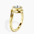 9ct Yellow Gold Ava Crest Lab Diamond Ring standing product image one