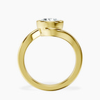 9ct Yellow Gold Ava Crest Lab Diamond Ring side right image one
