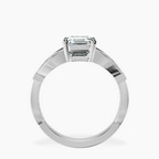 Platinum Nova Split Shank Vintage Lab Diamond Ring side right image one