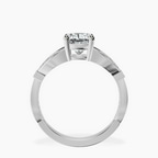 Platinum Nova Split Shank Vintage Lab Diamond Ring side right image one
