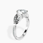Platinum Nova Split Shank Vintage Lab Diamond Ring standing product image one