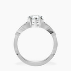 Platinum Nova Split Shank Vintage Lab Diamond Ring side right image one
