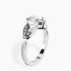 Platinum Nova Split Shank Vintage Lab Diamond Ring standing product image one
