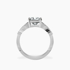 Platinum Nova Split Shank Vintage Lab Diamond Ring side right image one