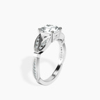 Platinum Nova Split Shank Vintage Lab Diamond Ring standing product image one