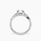 Platinum Nova Split Shank Vintage Lab Diamond Ring side right image one