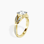 18ct Yellow Gold Nova Split Shank Vintage Lab Diamond Ring standing product image one