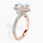 2.81 ct. pear Amarya Double Halo Ring in 10kt rose gold standing product image one