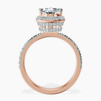 2.81 ct. pear Amarya Double Halo Ring in 10kt rose gold side right image one
