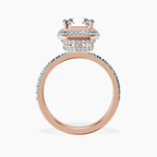 18kt Rose Gold Amarya Secret Double Halo Lab Diamond Ring side right image one