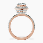18kt Rose Gold Amarya Secret Double Halo Lab Diamond Ring side right image one