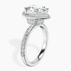 1.89 ct. pear Amarya Double Halo Ring in 10kt white gold standing product image one