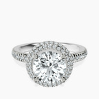 14kt White Gold Amarya Secret Double Halo Lab Diamond Ring front image