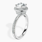 2.82 ct. round Amarya Double Halo Ring in 10kt white gold standing product image one