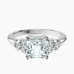 14ct White Gold Amore Side Stone Lab Diamond Ring front image