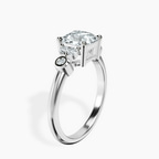 14ct White Gold Amore Side Stone Lab Diamond Ring standing product image one