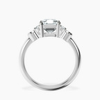 14ct White Gold Amore Side Stone Lab Diamond Ring side right image one