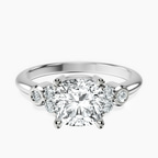 14ct White Gold Amore Side Stone Lab Diamond Ring front image