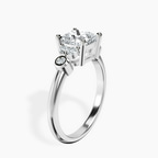 14ct White Gold Amore Side Stone Lab Diamond Ring standing product image one