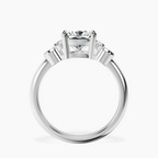 14ct White Gold Amore Side Stone Lab Diamond Ring side right image one