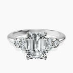 14ct White Gold Amore Side Stone Lab Diamond Ring front image