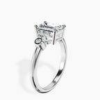 14ct White Gold Amore Side Stone Lab Diamond Ring standing product image one