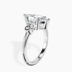 14ct White Gold Amore Side Stone Lab Diamond Ring standing product image one