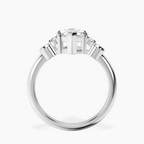 14ct White Gold Amore Side Stone Lab Diamond Ring side right image one