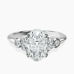 18ct White Gold Amore Side Stone Lab Diamond Ring front image