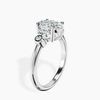 18ct White Gold Amore Side Stone Lab Diamond Ring standing product image one