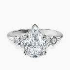 18ct White Gold Amore Side Stone Lab Diamond Ring front image