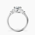 18ct White Gold Amore Side Stone Lab Diamond Ring side right image one