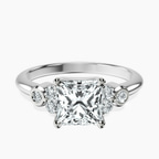 14ct White Gold Amore Side Stone Lab Diamond Ring front image