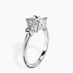 14ct White Gold Amore Side Stone Lab Diamond Ring standing product image one