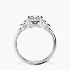 14ct White Gold Amore Side Stone Lab Diamond Ring side right image one