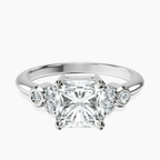18ct White Gold Amore Side Stone Lab Diamond Ring front image
