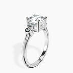 18ct White Gold Amore Side Stone Lab Diamond Ring standing product image one