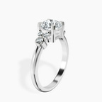 Platinum Amore Side Stone Lab Diamond Ring standing product image one