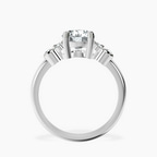 Platinum Amore Side Stone Lab Diamond Ring side right image one