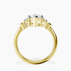 1.43 ct. marquise Amore Side Stone Ring in 18kt yellow gold side right image one