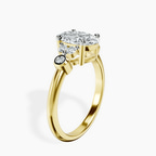 2.99 ct. oval Amore Side Stone Ring in 18kt yellow gold standing product image one