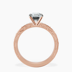 10kt Rose Gold Antique Allure Vintage Lab Diamond Ring side right image one