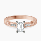 10kt Rose Gold Antique Allure Vintage Lab Diamond Ring front image