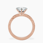 18ct Rose Gold Antique Allure Vintage Lab Diamond Ring side right image one