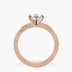 18ct Rose Gold Antique Allure Vintage Lab Diamond Ring side right image one