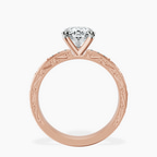 2.06 ct. oval Antique Allure Vintage Ring in 14kt rose gold side right image one