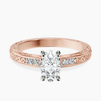 10kt Rose Gold Antique Allure Vintage Lab Diamond Ring front image