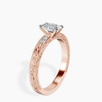 10kt Rose Gold Antique Allure Vintage Lab Diamond Ring standing product image one