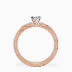 10kt Rose Gold Antique Allure Vintage Lab Diamond Ring side right image one